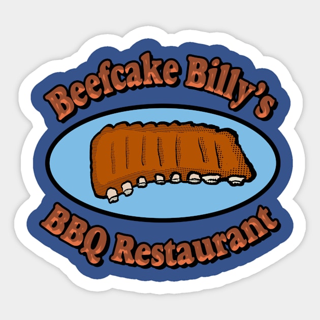 Beefcake Billy BBBQ Restaurant Sticker by Eric03091978